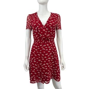 Madewell Red Floral Print Dress